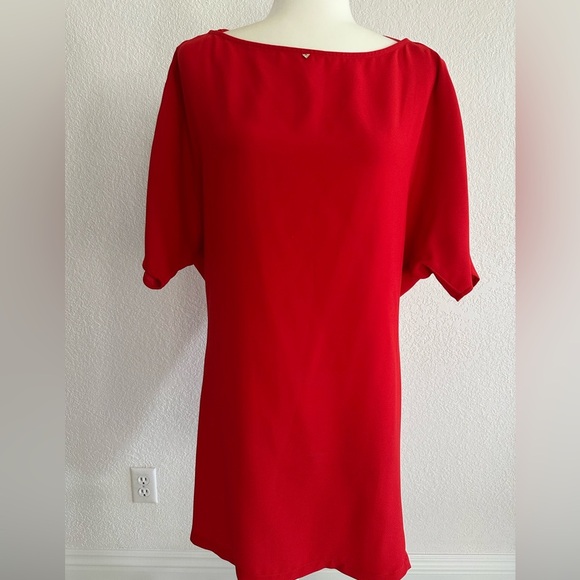 GUESS Red Drape Back Dolman Sleeve Dress – Size Small - Picture 7 of 8